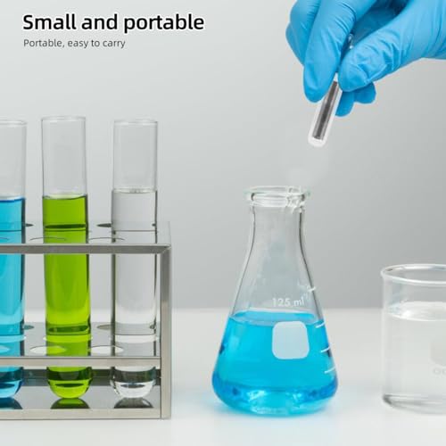 Mobestech Glass Magnetic Stir Bar 1.25 Inch, PTFE Laboratory Stirring Rod for Magnetic Stirrer and Mixer Bar for Scientific Experiments