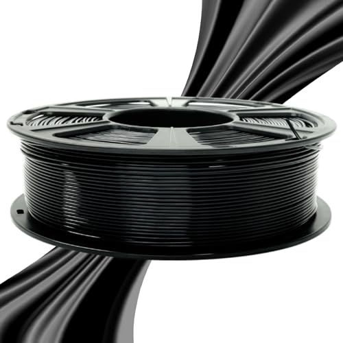 GIANTARM 3D Printer Filament, Silk Black Pla Filament, 1Kg(2.2lbs) Spool, 1.75mm Dimension Accuracy +/- 0.03mm, 3D Printing Filament - color: Silk Black, size: 1kg