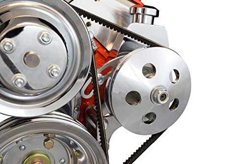 ICT Billet SBC Alternator/Power Steering Pump Accessory Drive Bracket Kit for Double Hump Heads 305 327 350 383 5.0L 5.7L V8 Designed & Manufactured in the USA 551576