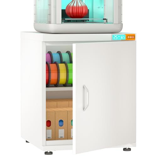 3D Printer Stand Filament Storage,25% RH Control Filament Dehumidification Cabinet 3D Printing Sealing and Protection for PLA/ABS/TPU/Nylon (White 180L) - color: WHITE 180L