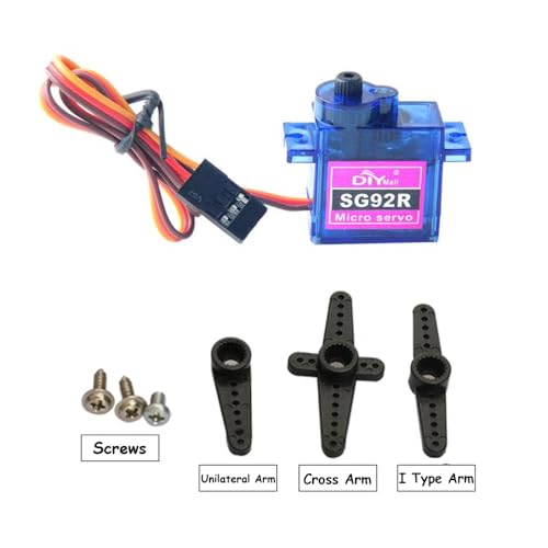 SG92R 9g Micro Servo Motor 270 Degree Controllable Angle for RC Remote Control Aircraft Model Need Pulse Width 500-2500（Pack of 5PCS） - style: 270 degree