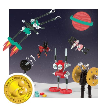 The Off Bits Space Mission Educational Build Your Own Robot Toy, Stem Building Toys for Boys and Girls, Valentine Birthday Gift for Kids Montessori Play Kit, Steam Toys for Kids Ages 6 7 8 9+ - style: Space Mission