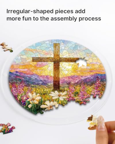 KaayeeWood Acrylic Suncatcher Puzzle,Garden of Holy Light-14.10 in - color: Garden of Holy Light, size: 14.9 in