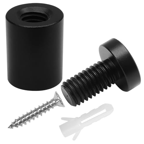 Luomorgo Aluminum Standoff Screws, 5/8" x 3/4", Black, 12 Pcs - color: Black, size: 5/8" x 3/4"