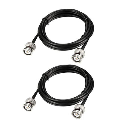 uxcell BNC Male to Male Coaxial Jumper Cable 50 ohm 6 feet RG174 2pcs - size: 72 Inch