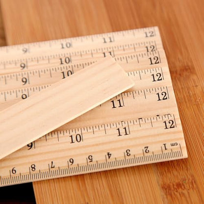 Rulers, 6, 8, 12 inch Wooden Rulers, Pack of 3