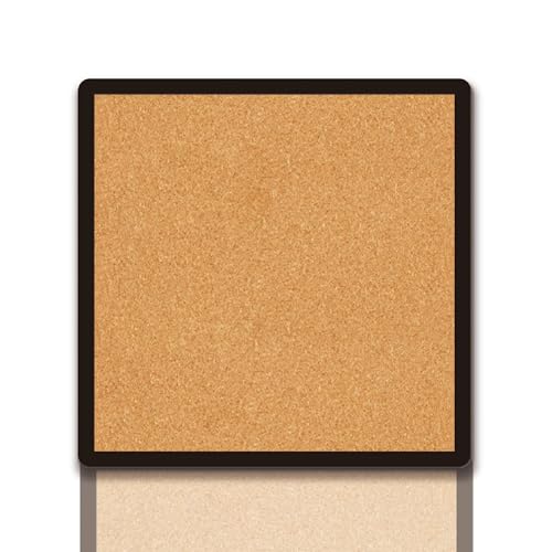 CRASPIRE Square Framed Bulletin Board 9.8 X 8 Inch Wall Mounted Pin Display Cork Boards Badge Thumbtack Wood Decorative Memory Memo Brooch Lapel Pins Pictures Storage Holder for Office Home Decor - style: Square