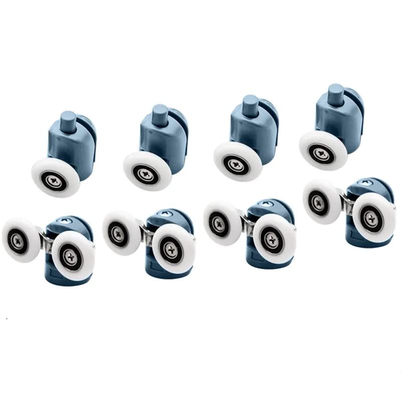 8 Pcs Top/Bottom Shower Door Rollers/Runners/Pulleys/Wheels Bathroom Replacement Parts 23mm Diameter (23mm)