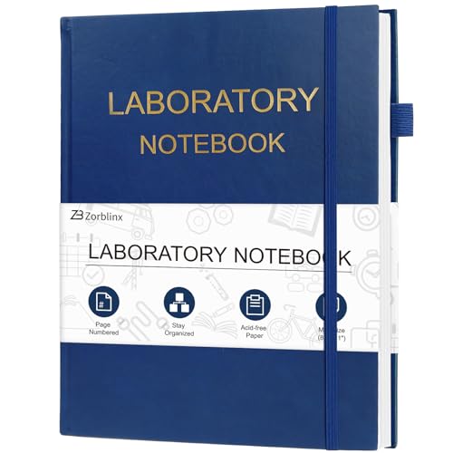 Lab Notebook - Chemistry Laboratory Notebook for Student, 8.5" X 11" - color: Blue
