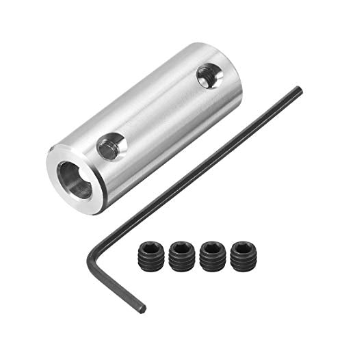uxcell 1/8 inch to 5mm Bore Rigid Coupling Set Screw L26XD10 Aluminum Alloy,Shaft Coupler Connector for 3D Printers, Motor Accessories - size: 3.17mm to 5mm
