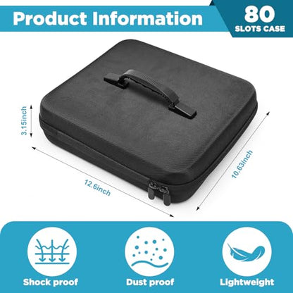 Teenyyou 80 Slots Peptide Case for Fridge Fits Standard 10ml Vials - color: Black, size: 80 Slots, style: Solid