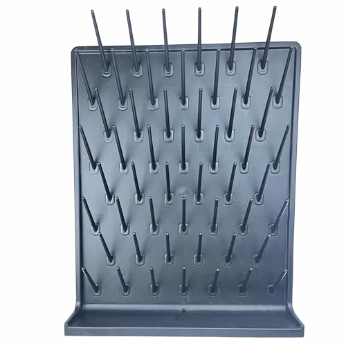 Lab Drying Rack, Black, 52 Pegs, PP - color: Black, size: 52pegs