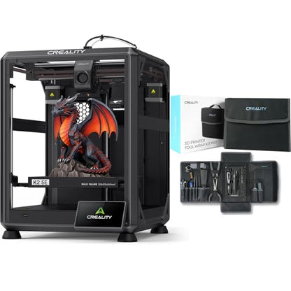 Creality K2 SE 3D Printer Bundle with 74Pcs 3D Printing Tool Wrap Kit