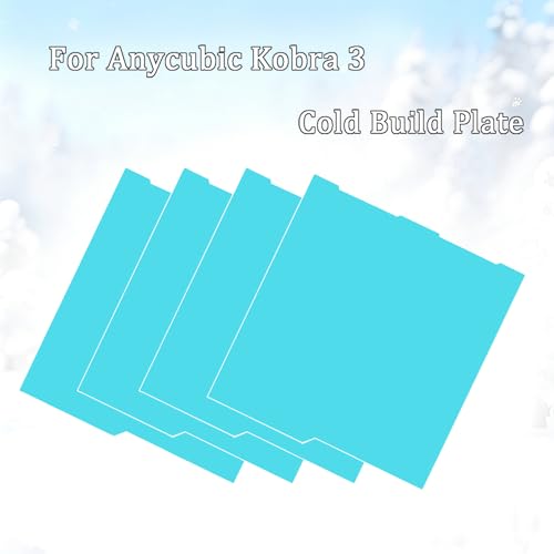 3D Printer Build Plate for AnyCubic Kobra 3, Light Blue, 256mm x 258mm, PLA PETG Compatible, Scratch Resistant Self-Recovering Surface - size: Kobra 3-256mm *258mm