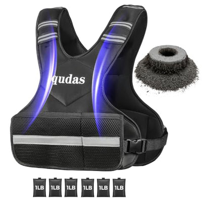 Weighted Vest for Men and Women 6-12lb Vest Weights for Home Workouts Adjustable Body Weight Vest Exercise Set for Cardio and Strength Training， Built-in Iron Granules，Skin-Friendly