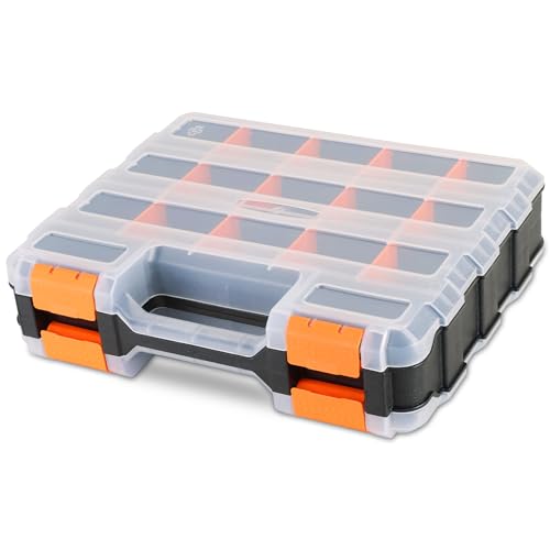 Small Parts Organizer Storage Case Tools Box 34-Compartments