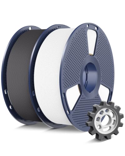 SUNLU High Speed PETG Filament 1.75mm, White+Grey, 2kg Total, 2 Pack - color: 2kg White+grey, size: 2KG