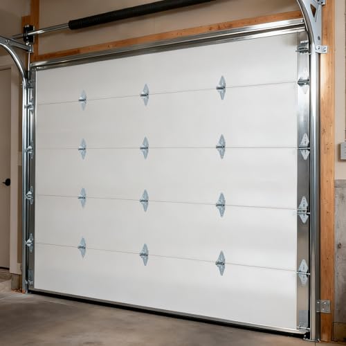 Luxbaro Garage Door Hardware Kit for 16'x8' and 18'x8' Height Double Garage Doors, Garage Door Hinges and Rollers, Top Bracket, Wire Rope - size: 16'x8' and 18'x8'