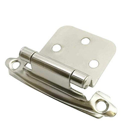 Traditional Cabinet Hinge Variable Overlay 10 Pack Bright Nicke - size: Bright Nickel
