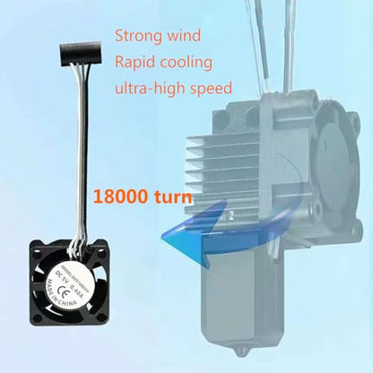 P1P/P1S Complete Hotend Extruder with Fan 0.4 Hardened Steel Nozzle - color: 0.4mm Hotend for P1P/P1S