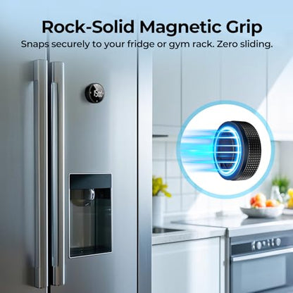 Digital Kitchen Timer, Large Display Magnetic Countdown Countup Timer, 3 Preset Times (5, 15, 25),Volume & Brightness Adjustable for Cooking Classroom Studying, Easy for Kids(Gunmetal 1PCS) - color: Gunmetal