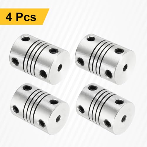 uxcell 4Pcs Flexible Couplings 3mm to 3mm Aluminum Alloy Joint Connector - size: 3mm to 3mm, style: D15 x L20mm