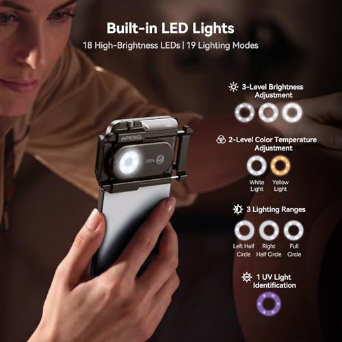 APEXEL 200X Portable Pocket Microscope, Advanced for Stamp & PCB Inspection