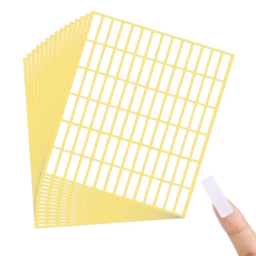 1260 Pcs Mini Labels Stickers Blank Removable Freezer Labels Small White Label for Price Food Writing Containers Storage Bins Jars Pantry Organization