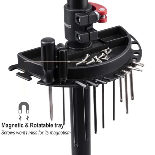 Bike Repair Stand with Cleaner, Shop Home Bicycle Mechanic Maintenance Rack - color: Black+Blue