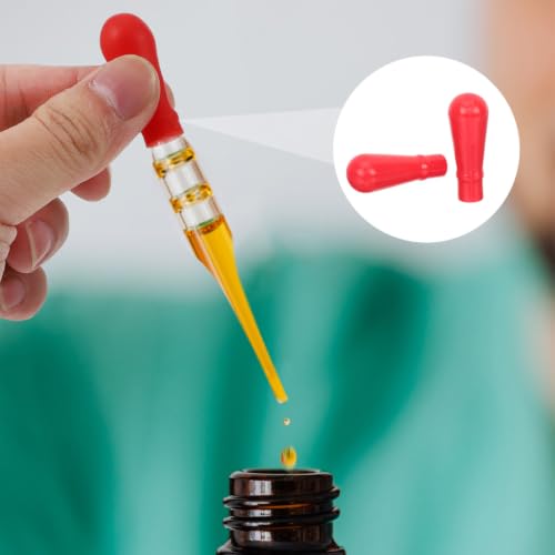 50pcs Glass Pipette Dropper Head Caps Rubber Bulb for Liquid Transfer Labs and Personal Use Convenient Silicone Dropper Accessories for Bottles and Craft Projects