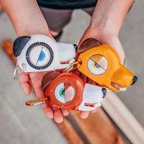 Handy Famm Fido the Dog 4-in-1 Kids Measuring Tape with Adjustable Level Eye, Angle Finder & Eraser Ears – Montessori STEM Educational Toy, Real Tape-Measure for Children Ages 3+ - style: Fido