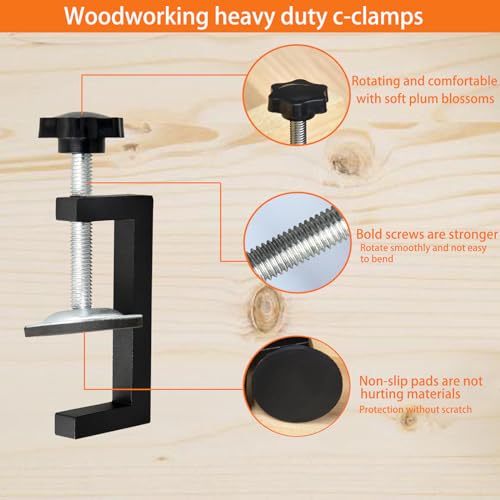 C-Clamps Cabinet Installation Clamps Heavy Duty C Clamps Mini C Clamp for Woodworking/Welding/Building