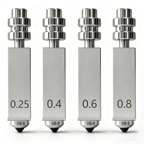 4PK 0.25/0.4/0.6/0.8mm Hardened Steel Nozzle for Anycubic Kobra X/Kobra 4 - style: 0.25/0.4/0.6/0.8MM