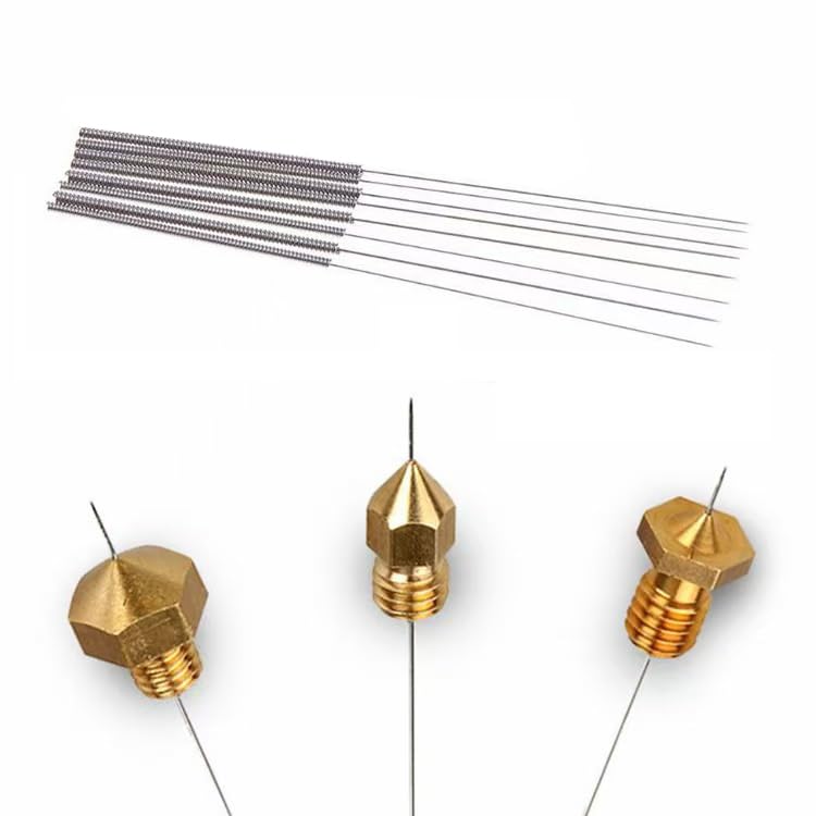 25PCS MK8 0.4mm Brass 3D Printer Nozzles Kit, High-Temp Resistant Hotend Nozzles with Cleaning Needles, Wrench & Storage Box, Compatible with ender3 & CR-10 Series 3D Printer FDM Printers - size: 25MK8+KIT