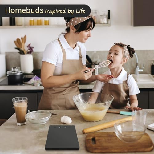 Homebuds 22lb Digital Food Scale Precision 0.1oz/1g, Kitchen Scale Big LED - color: Black