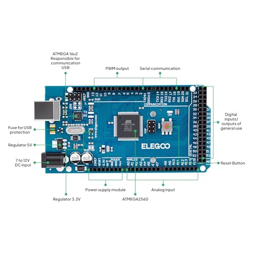 ELEGOO Mega 2560 R3 Project Basic Starter Kit Compatible with Arduino