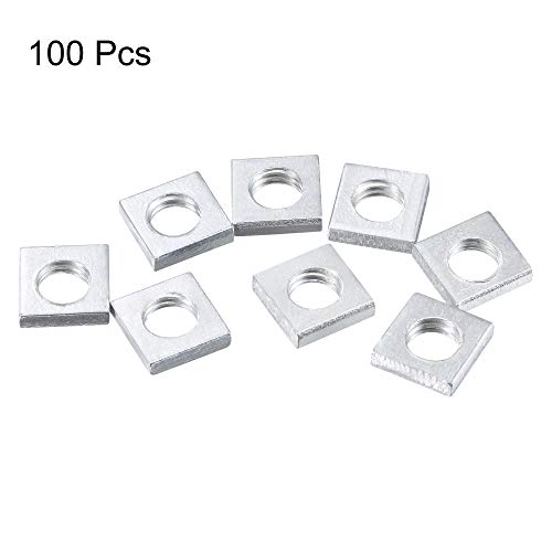uxcell Square Nuts M5x8mmx2mm Zinc-Plated Metric Coarse Thread Assortment - size: M5x8mmx2mm