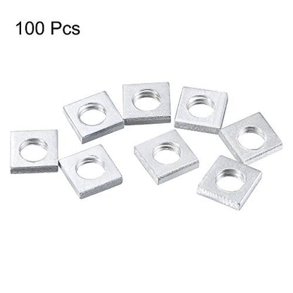 uxcell Square Nuts M5x8mmx2mm Zinc-Plated Metric Coarse Thread Assortment - size: M5x8mmx2mm