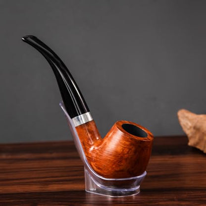 Lasenersm 8 Pieces Tobacco Pipe Stand Holder - Portable Plastic Pipe Display Rack For Single Pipe, Clear
