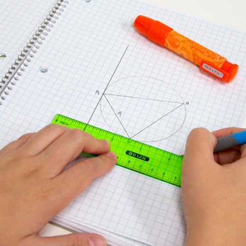 BAZIC Products 6 in Clear Plastic Ruler, Inch & Metric, 3 Pack, 2-Pack - size: 2-Pack