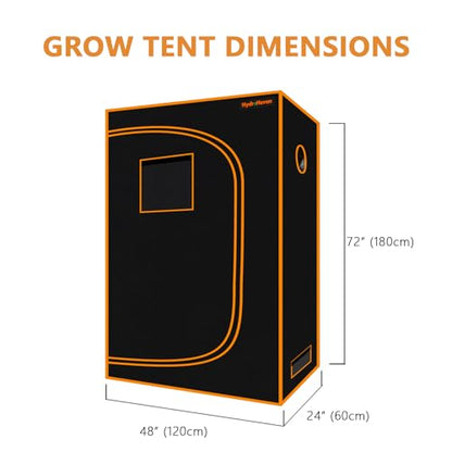 4x2 Grow Tent Kit (48"x24"x71") - Heavy-Duty 600D Diamond Mylar Lining, 98% Reflective, Viewing Window & Waterproof Floor Tray for Hydroponics Indoor Growing - size: 48"x24"x71"