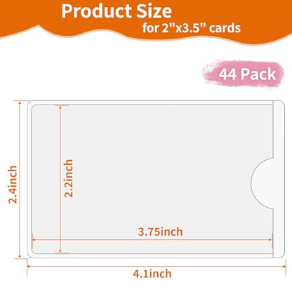 Storage Bin Labels, 2×3.5 in Index Card Holder, Clear Adhesive Pockets - size: 2x3.5 in