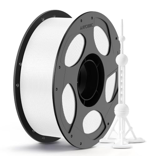 ANYCUBIC PLA Plus (PLA+), 3D Printer Filament 1.75mm, High Toughness 3D Printing Filament, Dimensional Accuracy +/- 0.02mm, Print with Most FDM 3D Printers, 1KG Reusable Spool, White - color: 0.1kg Black