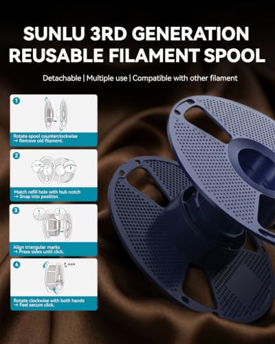 SUNLU 2KG Metal PLA Filament 1.75mm, Azurite & Brass Gold - color: Metallic Blue+brass Gold