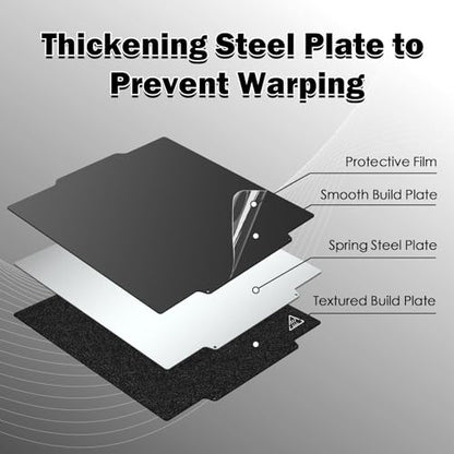 PEI Build Plate for Creator 5 Double Sided Textured and Smooth PEI Sheet - color: Black