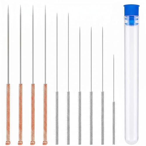 10 Pcs 3D Printer Nozzle Cleaning Needles Kit with Clear Storage Tube, Stainless Steel Nozzle Unclogger, 10 Sizes 0.15-1.0mm, for 3D Printer Extruders, Welding Tips & Small Parts Cleaning Tools