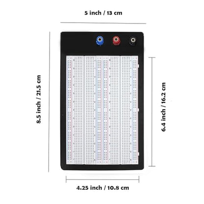 HaoDuoQian 1660 Tie-Points Solderless Breadboard with Aluminum Back Plate Large Breadboard Compatible with Arduino