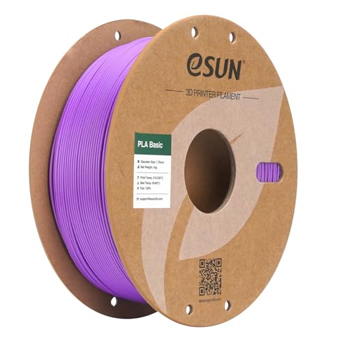 eSUN PLA Basic Filament 1.75mm Grape Purple, 1KG Spool (2.2 LBS) - color: 1.grape Purple, size: 1KG