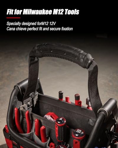 8Pcs Tool Holder Fit for Milwaukee M12 Drill Tools Storage Wall Mount