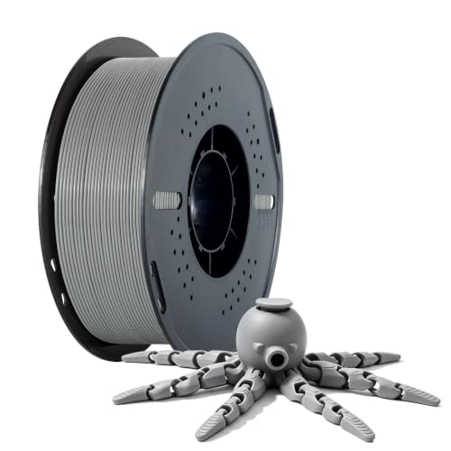 Kingroon PLA 3D Printer Filament, Dimensional Accuracy +/- 0.02 mm, 1 kg Spool(2.2lbs), 1.75 mm，Grey - color: 1kg Grey
